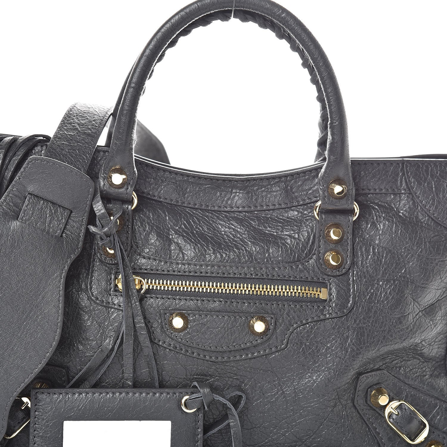 Balenciaga Agneau Classic Gold Hardware S City Gris Fossile 8 of 10