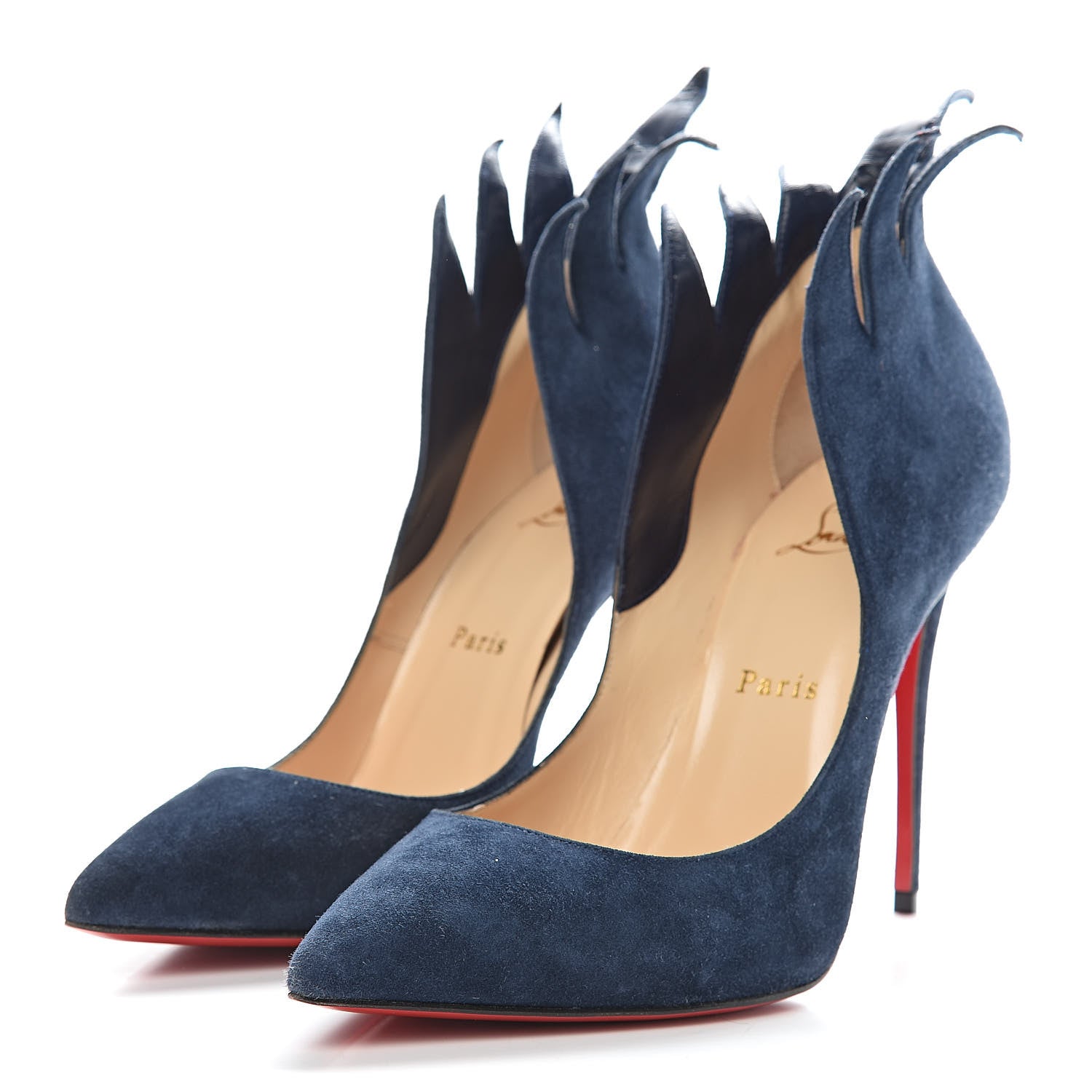 Christian Louboutin Suede Victorina 100 Pumps 37 Night 3 of 9