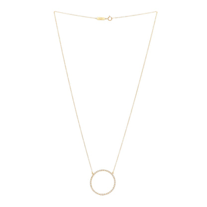 Jennifer Meyer 18K Yellow Gold Diamond Open Circle Necklace 3 of 7