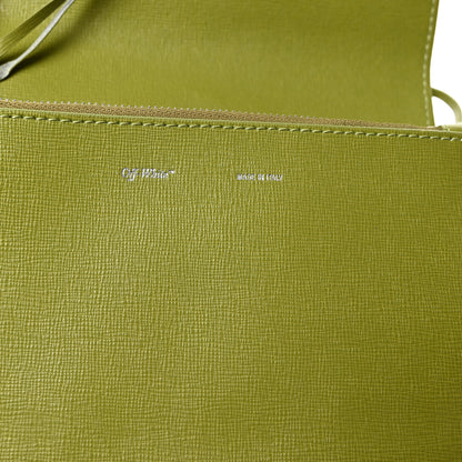 Off-White Saffiano Striped Mini Diag Binder Clip Bag Green 6 of 9