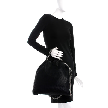 Stella McCartney Shaggy Deer Falabella Fold Over Tote Black 3 of 8