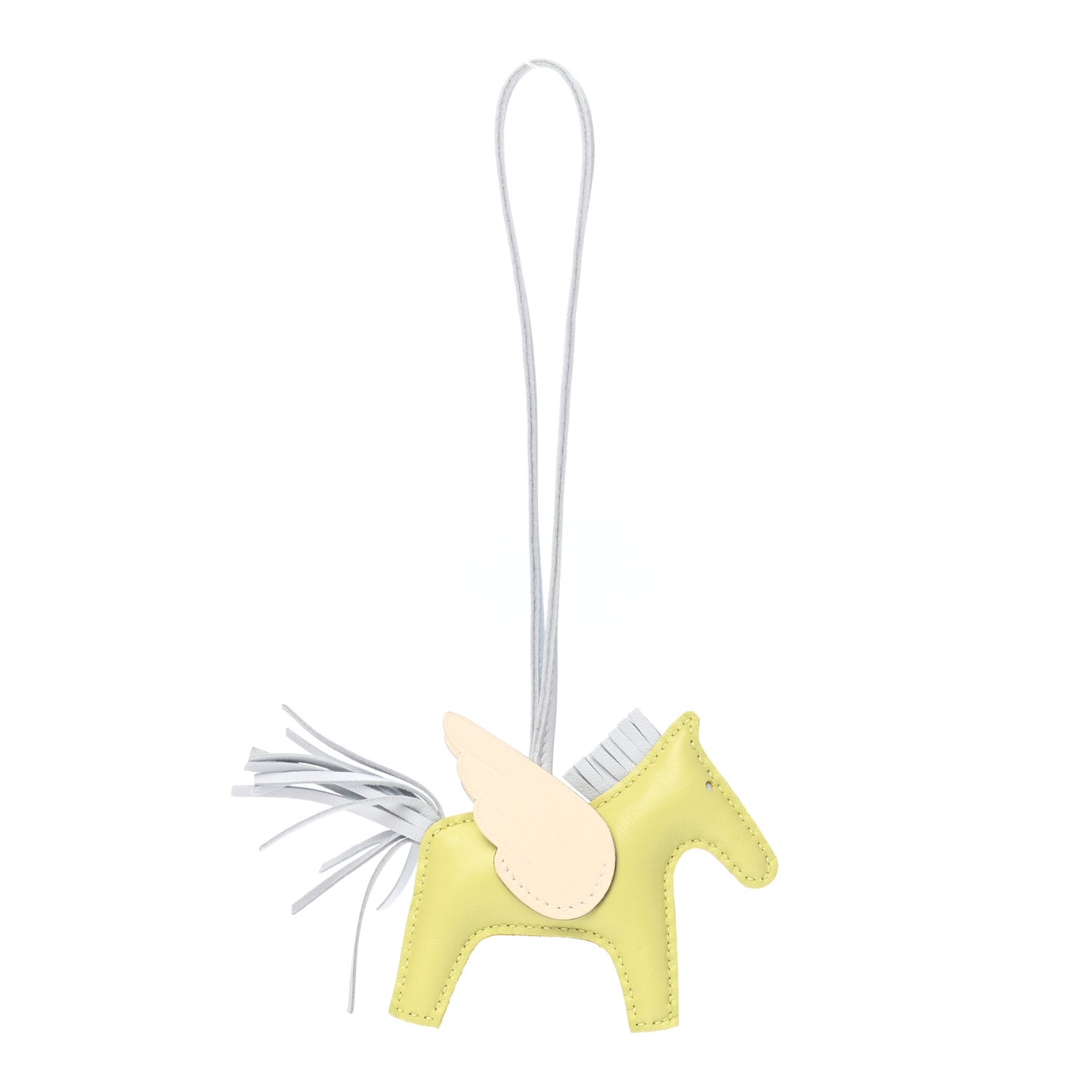 Milo Lambskin Grigri Rodeo Pegase Horse Bag Charm PM Jaune Bourgeon Bleu Brume Nata