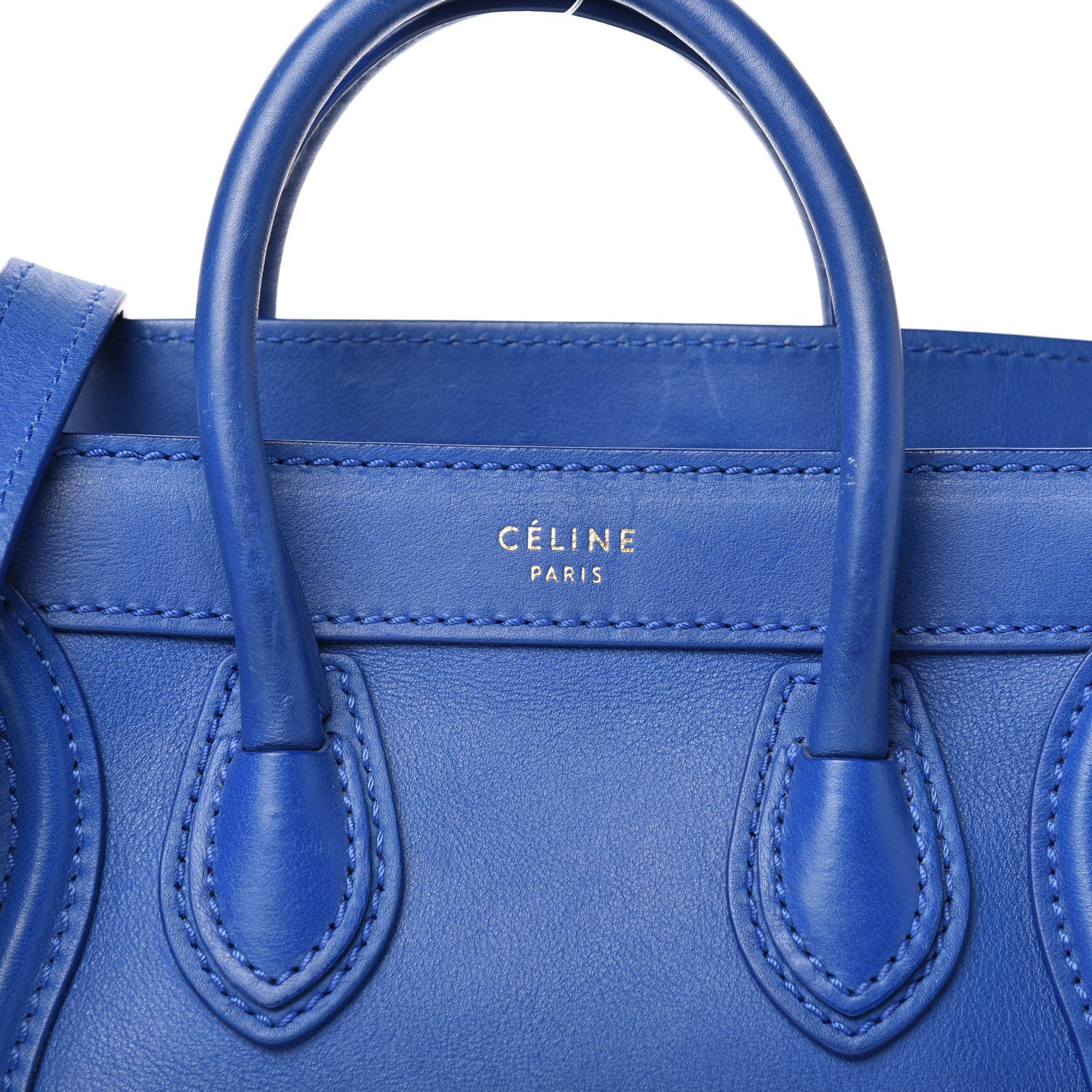 Celine Smooth Calfskin Nano Luggage Royal Blue 8 of 8
