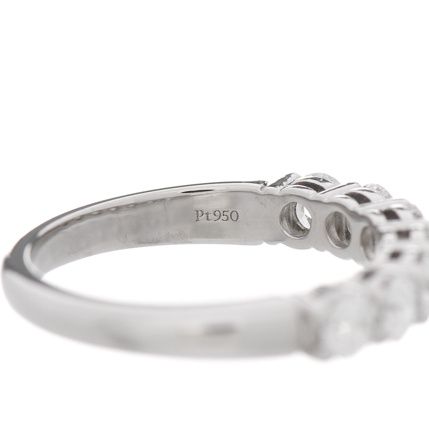 Tiffany Platinum Diamond 3.5mm Embrace Half Circle Band Ring 50 5.5 4 of 5