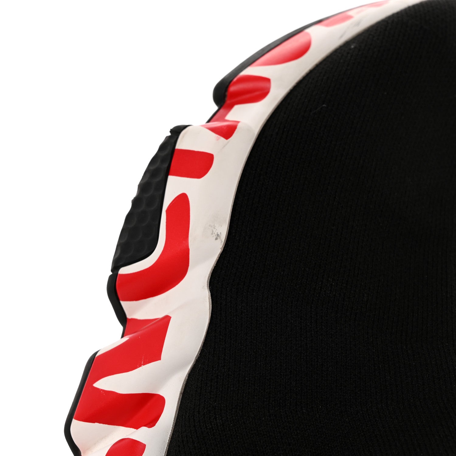 Balenciaga Neoprene Knit Womens Speed Graffiti Sneakers 37 Black White Red 10 of 16