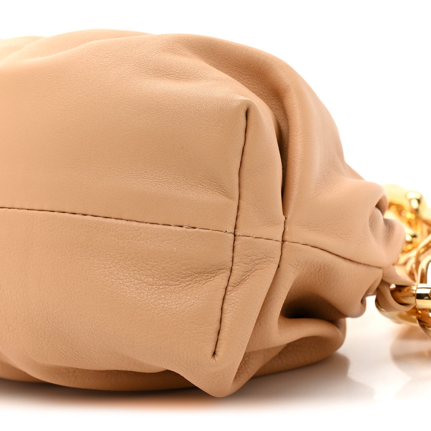 Calfskin Teen Chain Pouch Almond