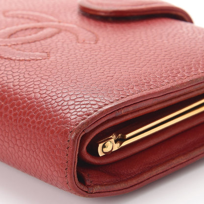 Chanel Caviar Timeless CC Compact French Wallet Red 11 of 20