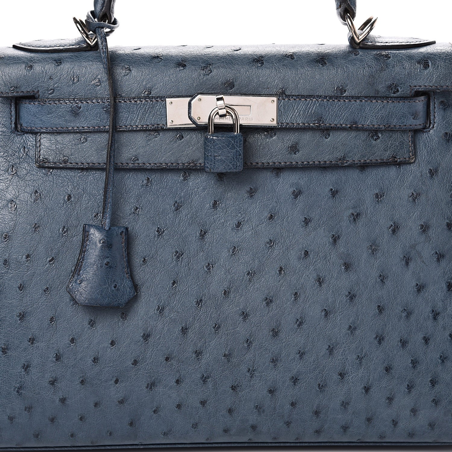 Hermes Ostrich Kelly Sellier 28 Bleu Roi 37 of 49