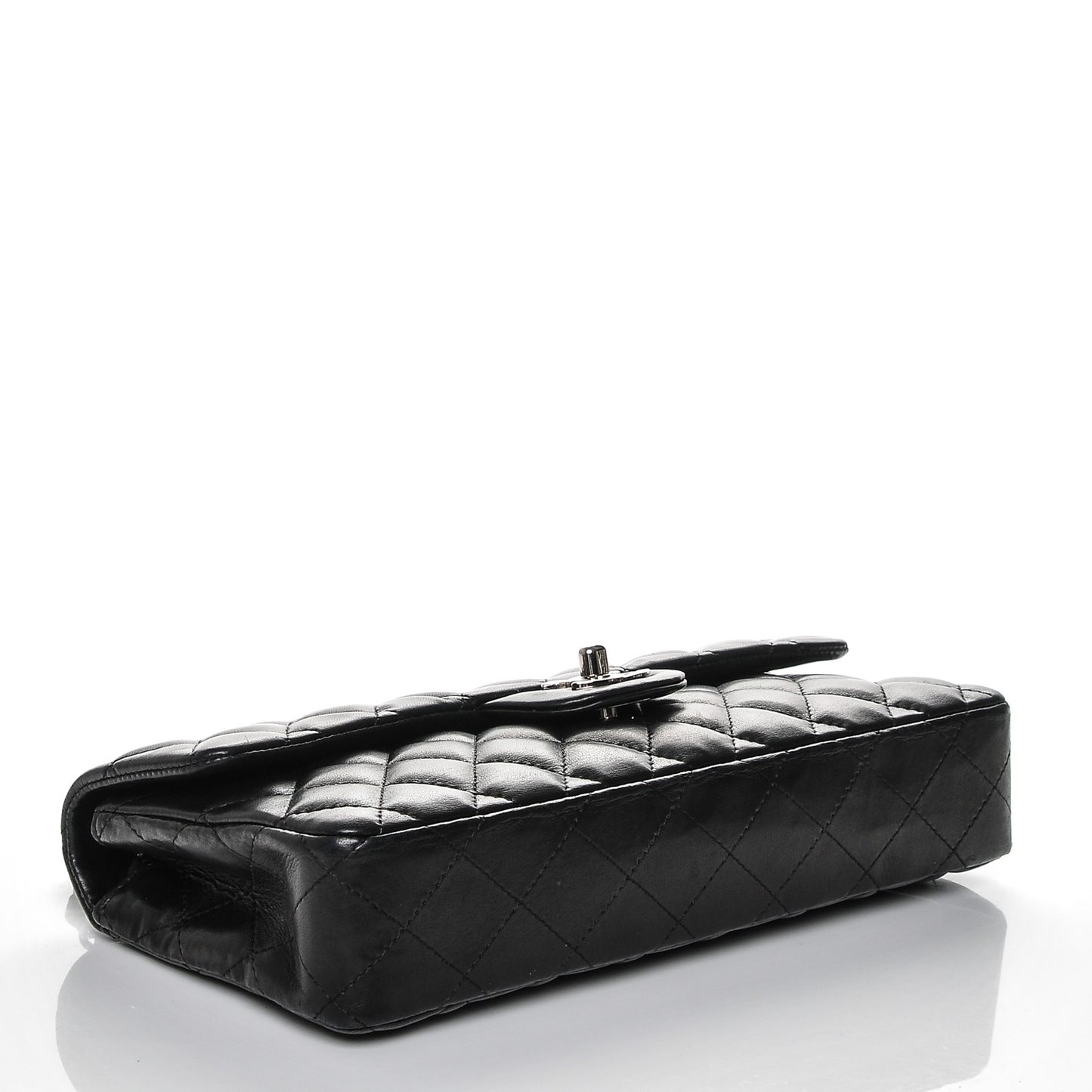 Lambskin Quilted East West Flap Black