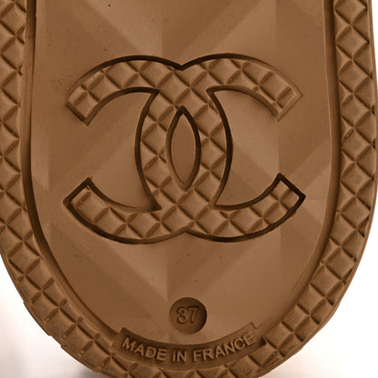 Chanel Caoutchouk CC High Boots 37 Beige 7 of 9