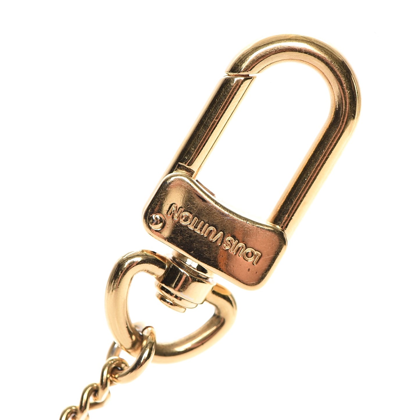 Metal Pochette Extender Key Ring Chain Gold