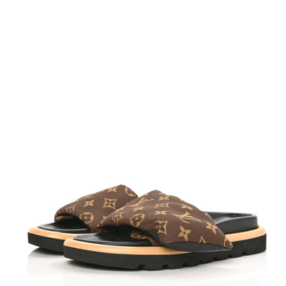 Louis Vuitton Nylon Monogram Pool Pillow Comfort Mule 37 Cacao Brown 3 of 7