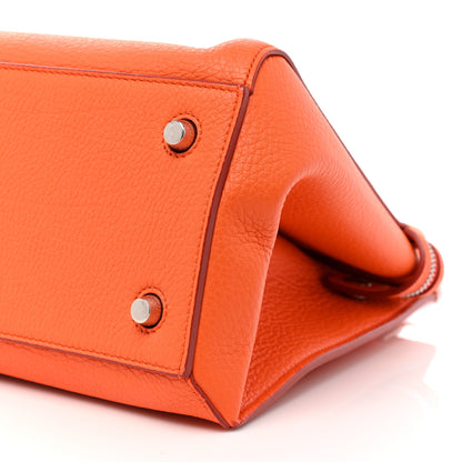 Celine Calfskin Small Edge Shoulder Bag Vermillion 7 of 8