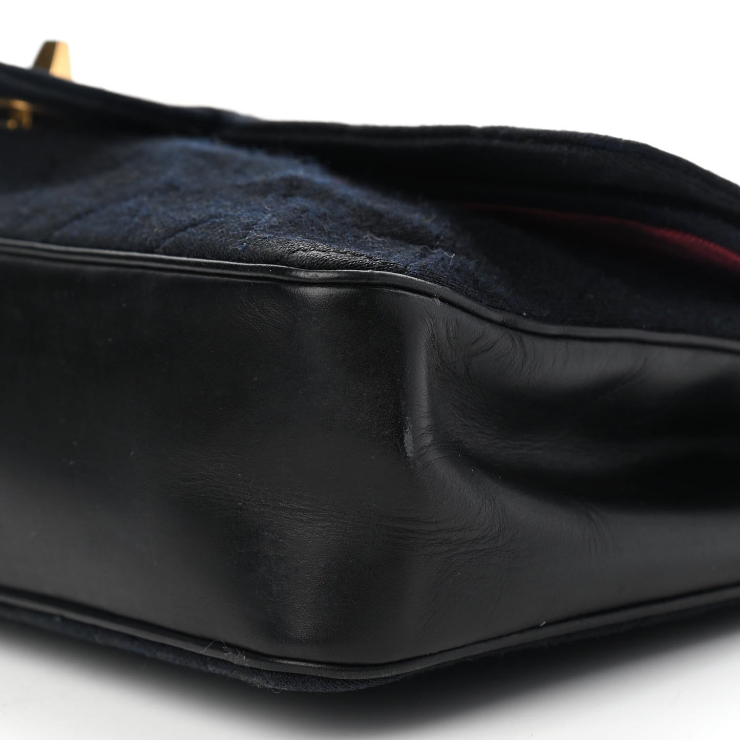 Jersey Quilted Medium Double Flap Black