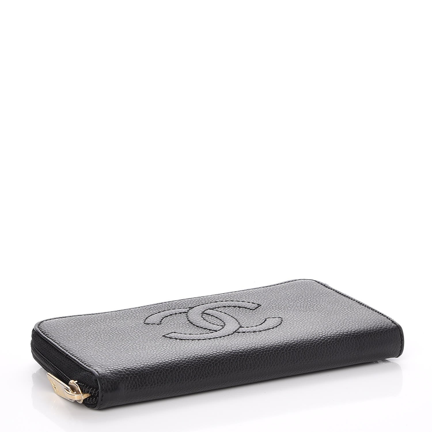 Chanel Caviar Timeless CC Zip Around Wallet Black 4 of 8
