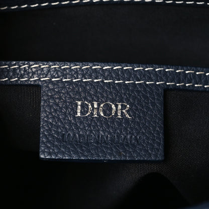 Christian Dior Grained Calfskin Saddle Backpack Navy Blue 6 of 9
