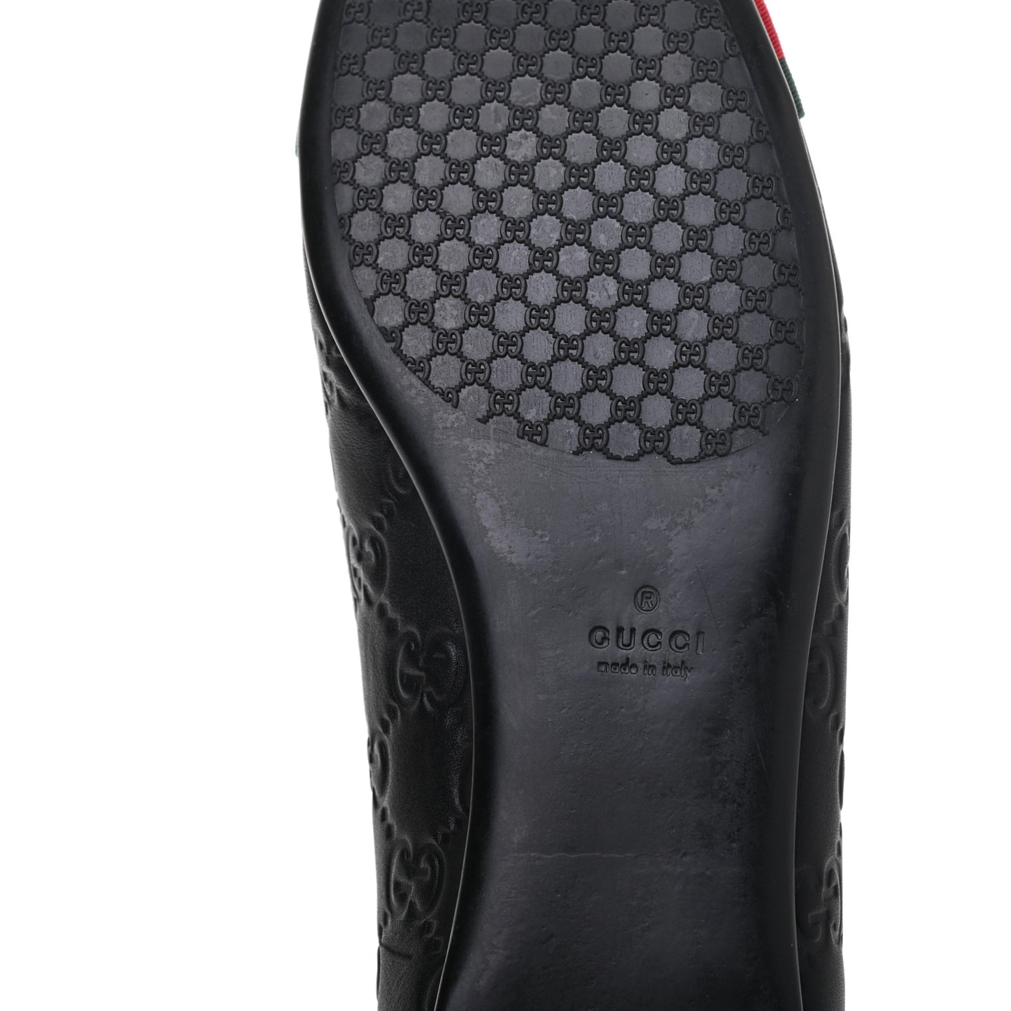 Guccissima Web Flats 37.5 Black