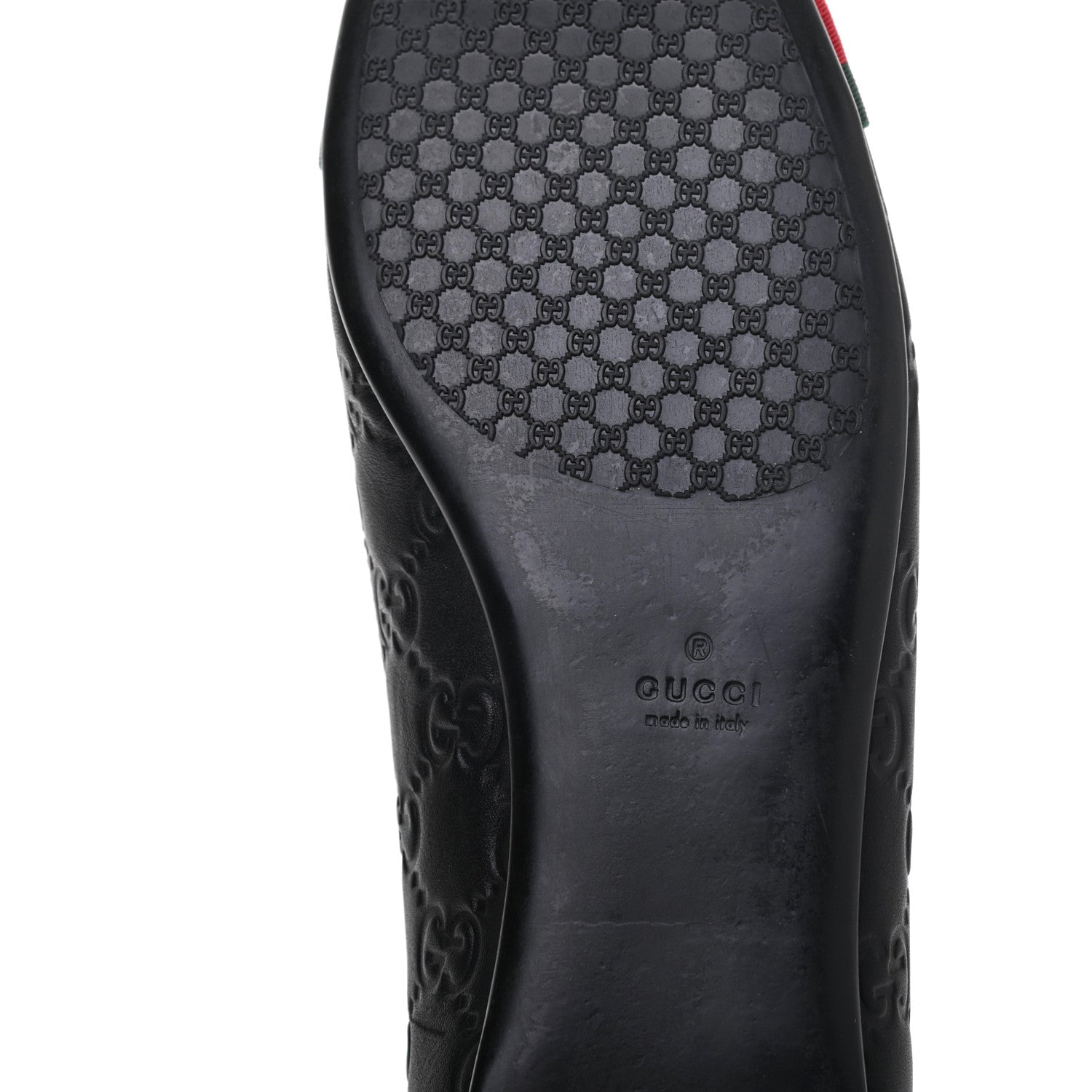 Gucci Guccissima Web Flats 37.5 Black 10 of 13