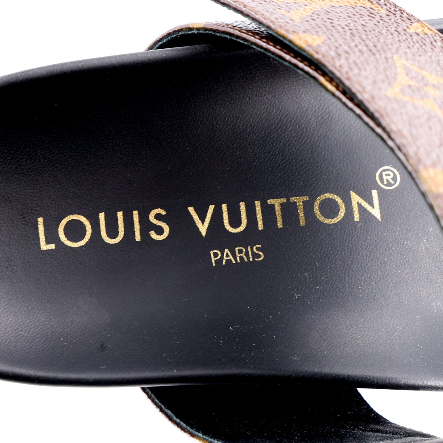 Monogram Bom Dia Mule Sandals 37 Black