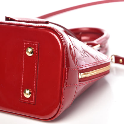 Louis Vuitton Vernis Rayures Alma BB Pomme D'Amour 9 of 10