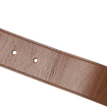 Gucci Nylon Calfskin Double G Web 40mm Belt 85 34 Green Red Cuir 6 of 7