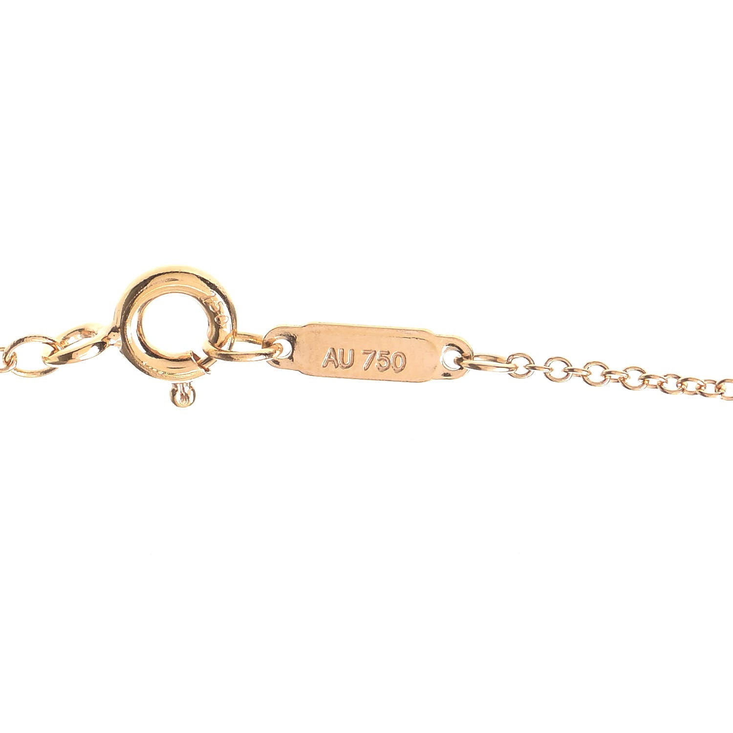 Tiffany 18K Rose Gold Diamond Atlas Bar Pendant Necklace 4 of 6