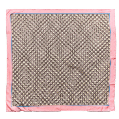 Gucci Silk Twill GG Monogram Bee Scarf Roseate Sky Blue 1 of 4