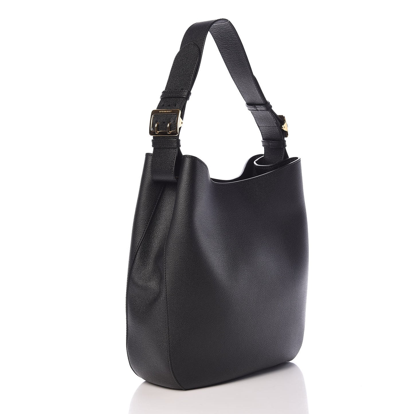 Grainy Calfskin Small Elmstone Hobo Black