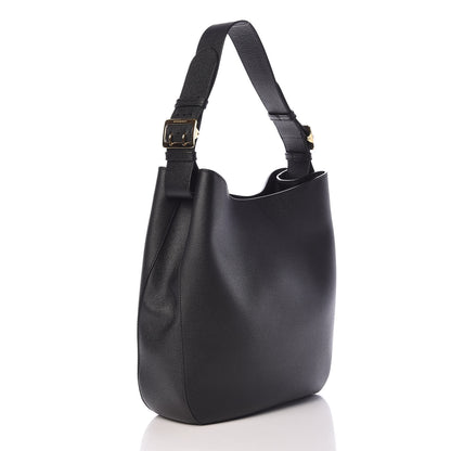Burberry Grainy Calfskin Small Elmstone Hobo Black 3 of 13