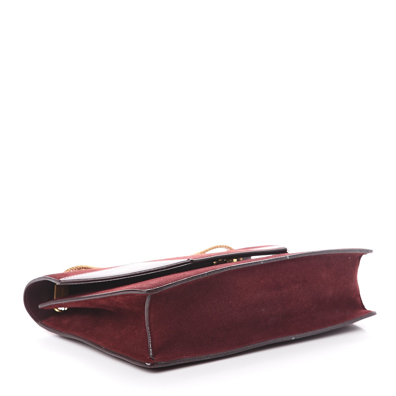 Saint Laurent Suede Medium Betty Burgundy 3 of 7
