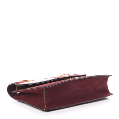 Saint Laurent Suede Medium Betty Burgundy 3 of 7