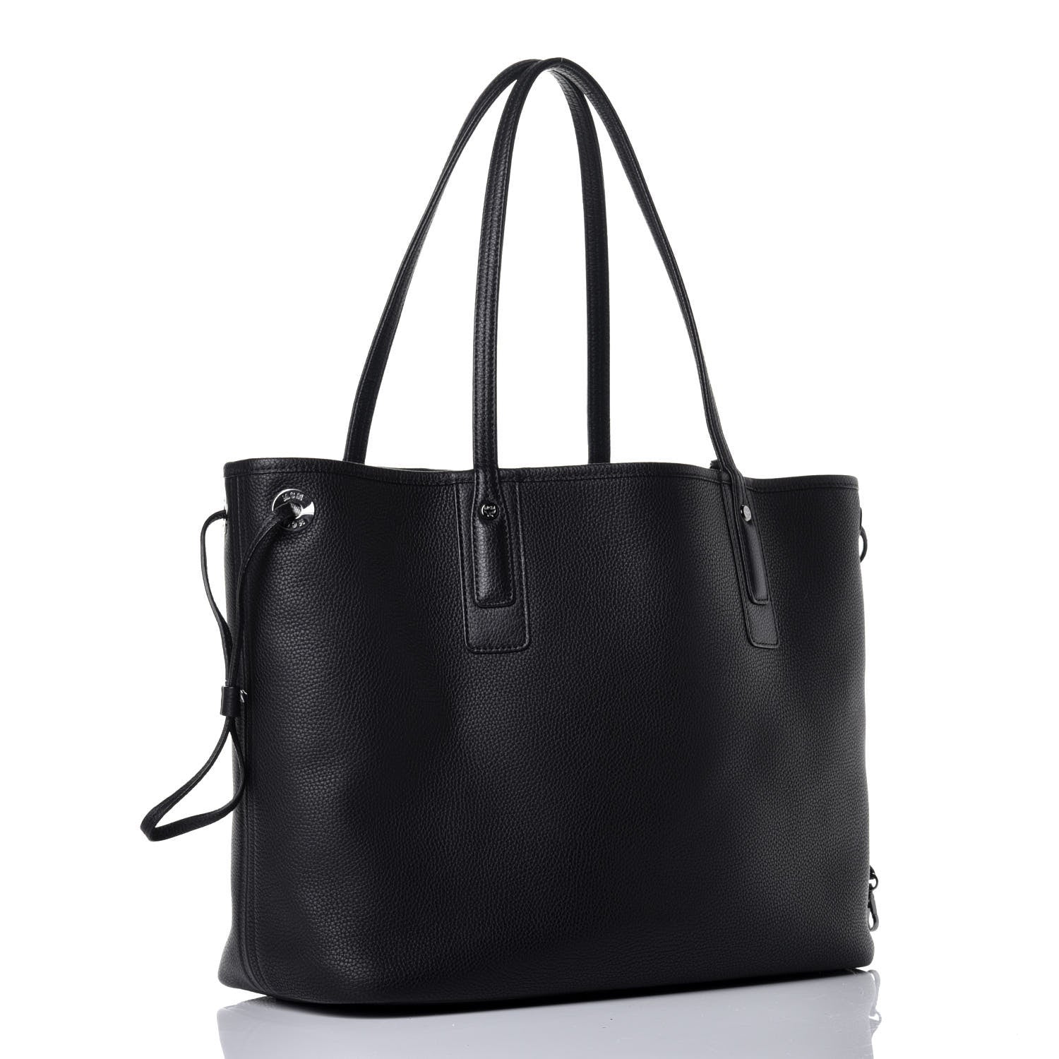 MCM Grained Calfskin Visetos Medium Liz Reversible Shopper Tote Black 5 of 16