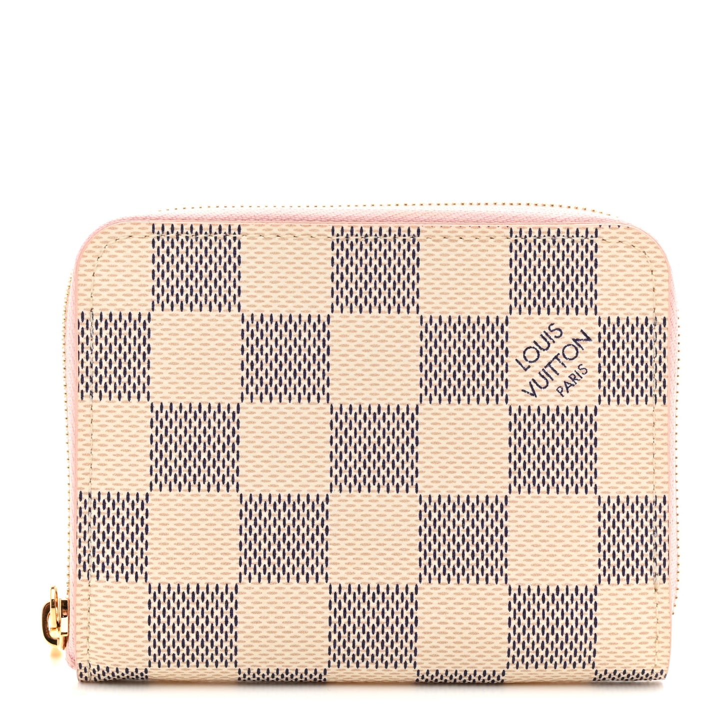 Damier Azur Zippy Coin Purse Rose Ballerine