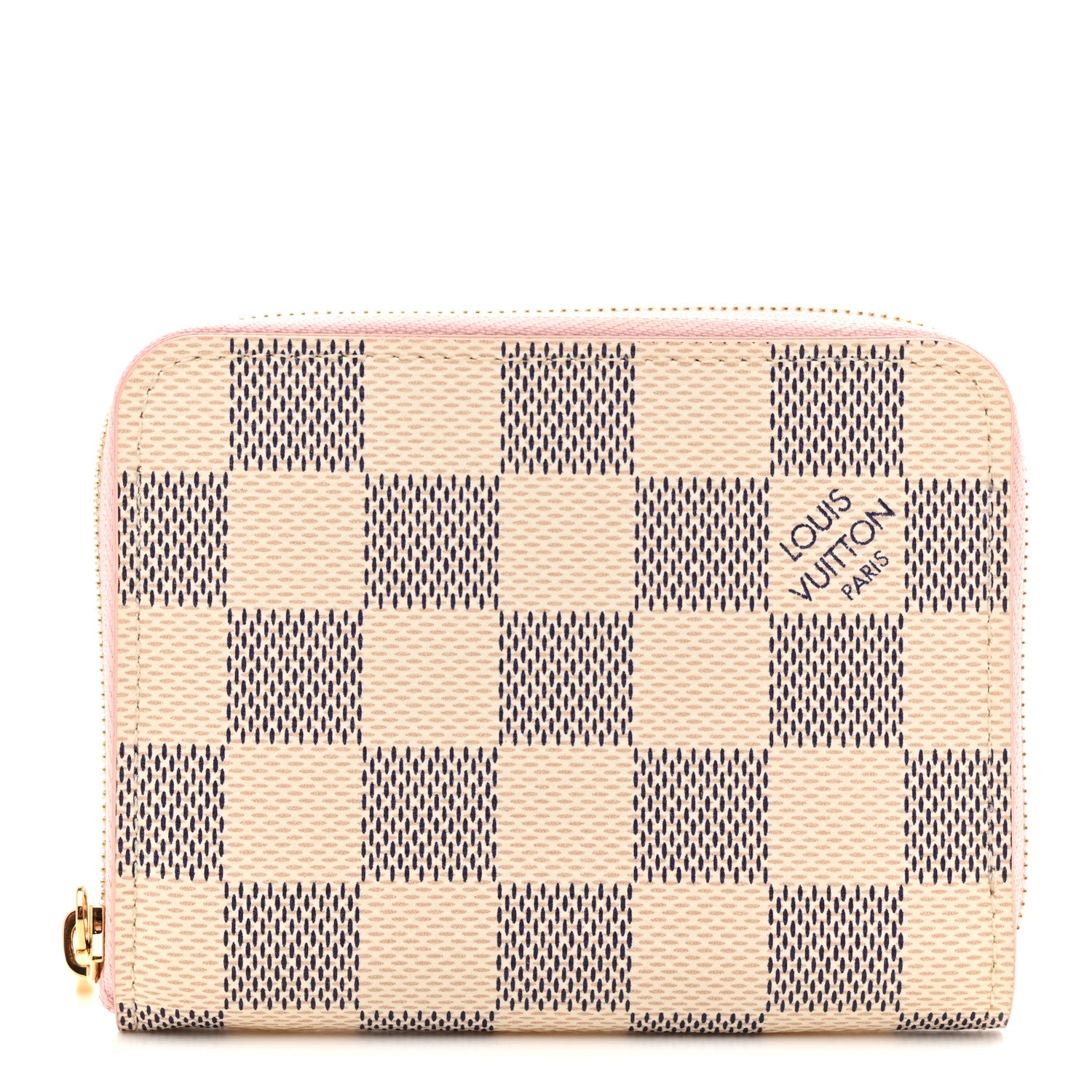 Louis Vuitton Damier Azur Zippy Coin Purse Rose Ballerine 1 of 6