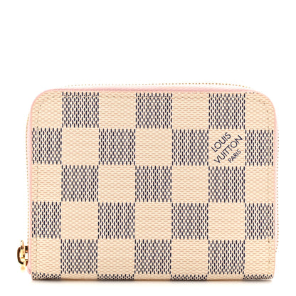 Louis Vuitton Damier Azur Zippy Coin Purse Rose Ballerine 1 of 6