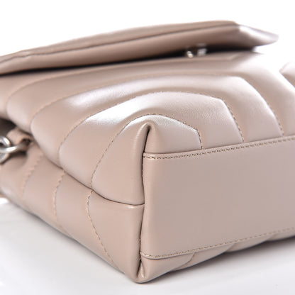 Saint Laurent Calfskin Y Quilted Monogram Toy Loulou Crossbody Bag Light Natural 7 of 8