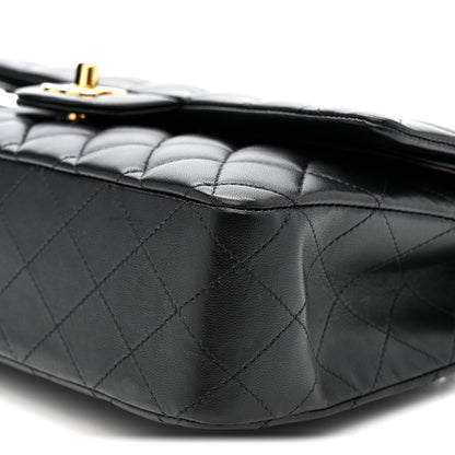 Chanel Lambskin Quilted Medium Double Flap Black 10 of 14
