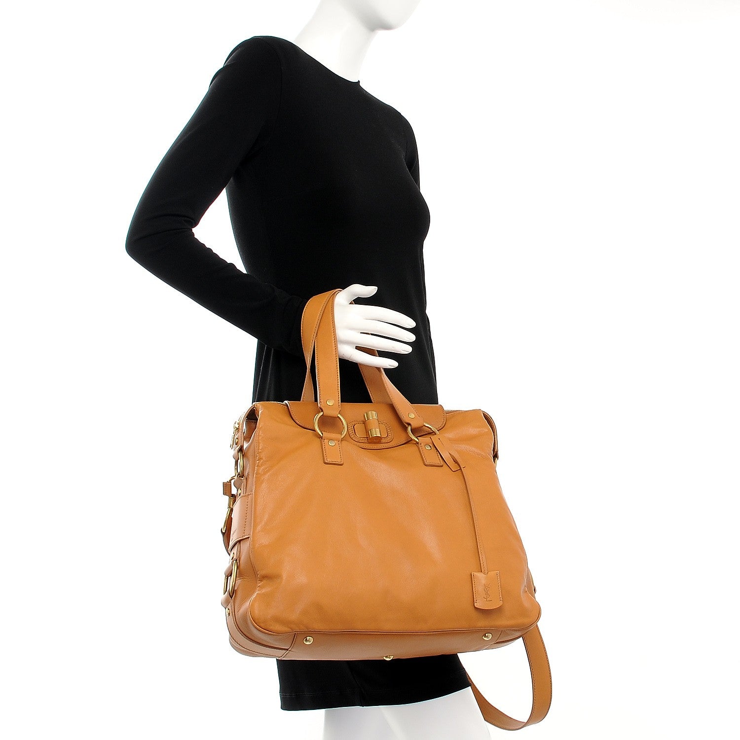 Saint Laurent Goatskin Large Rive Gauche Light Brown 3 of 8