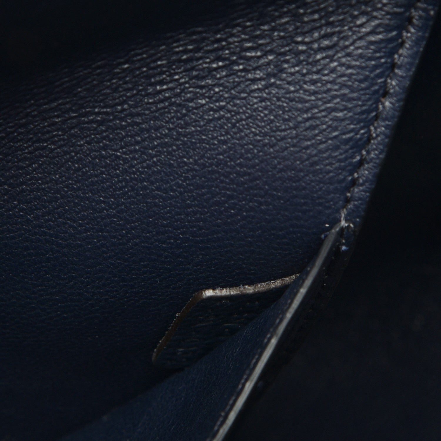 Celine Drummed Calfskin Suede Medium Trapeze Navy 8 of 15
