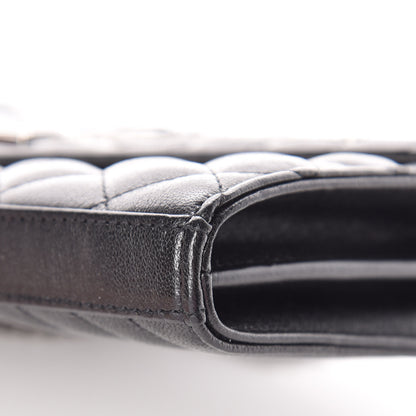 Saint Laurent Lambskin Mixed Matelasse Monogram Charms Chain Wallet Black 10 of 11