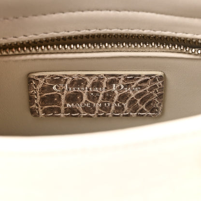 Christian Dior Niloticus Crocodile Himalaya Crystal Mini Lady Dior White 6 of 9
