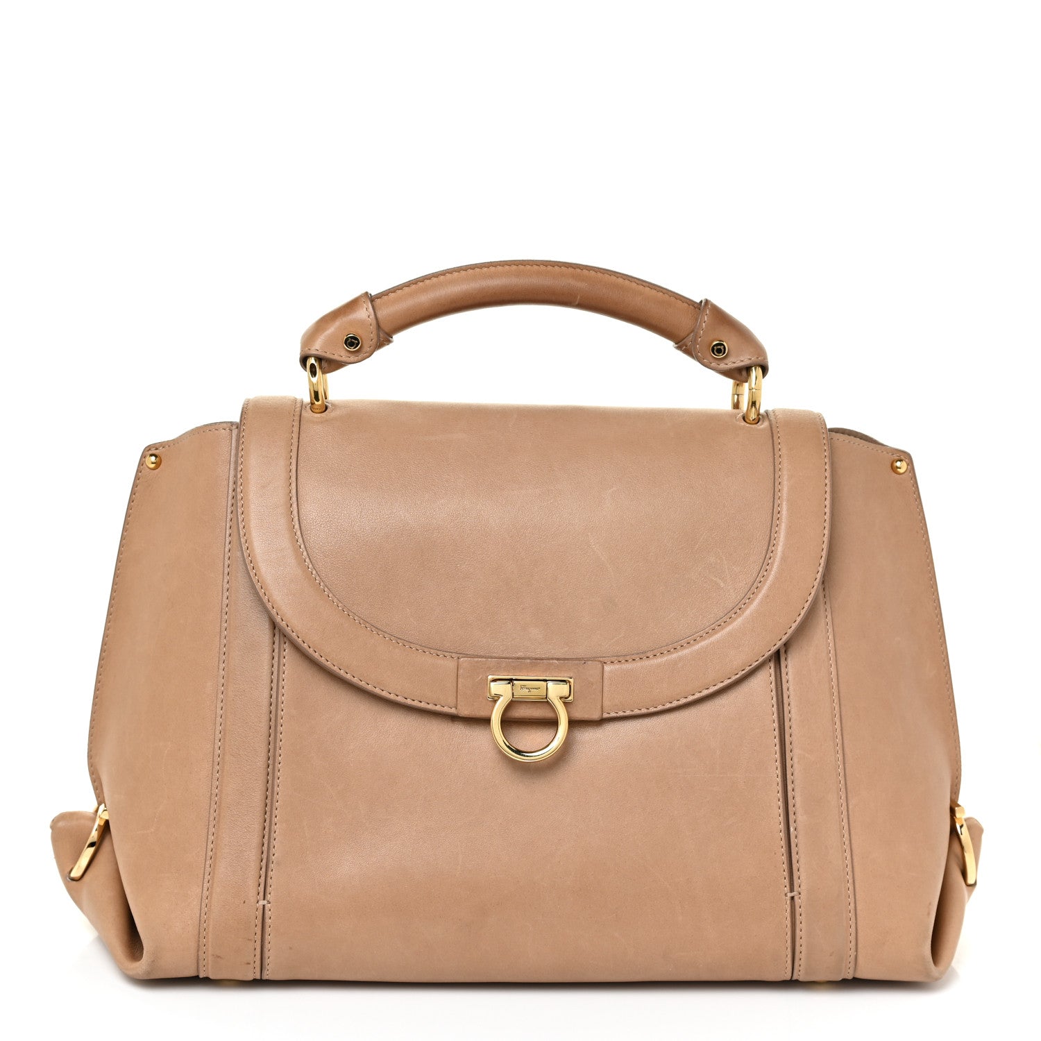 Salvatore Ferragamo Calfskin Suzanna Satchel Yuta 1 of 23