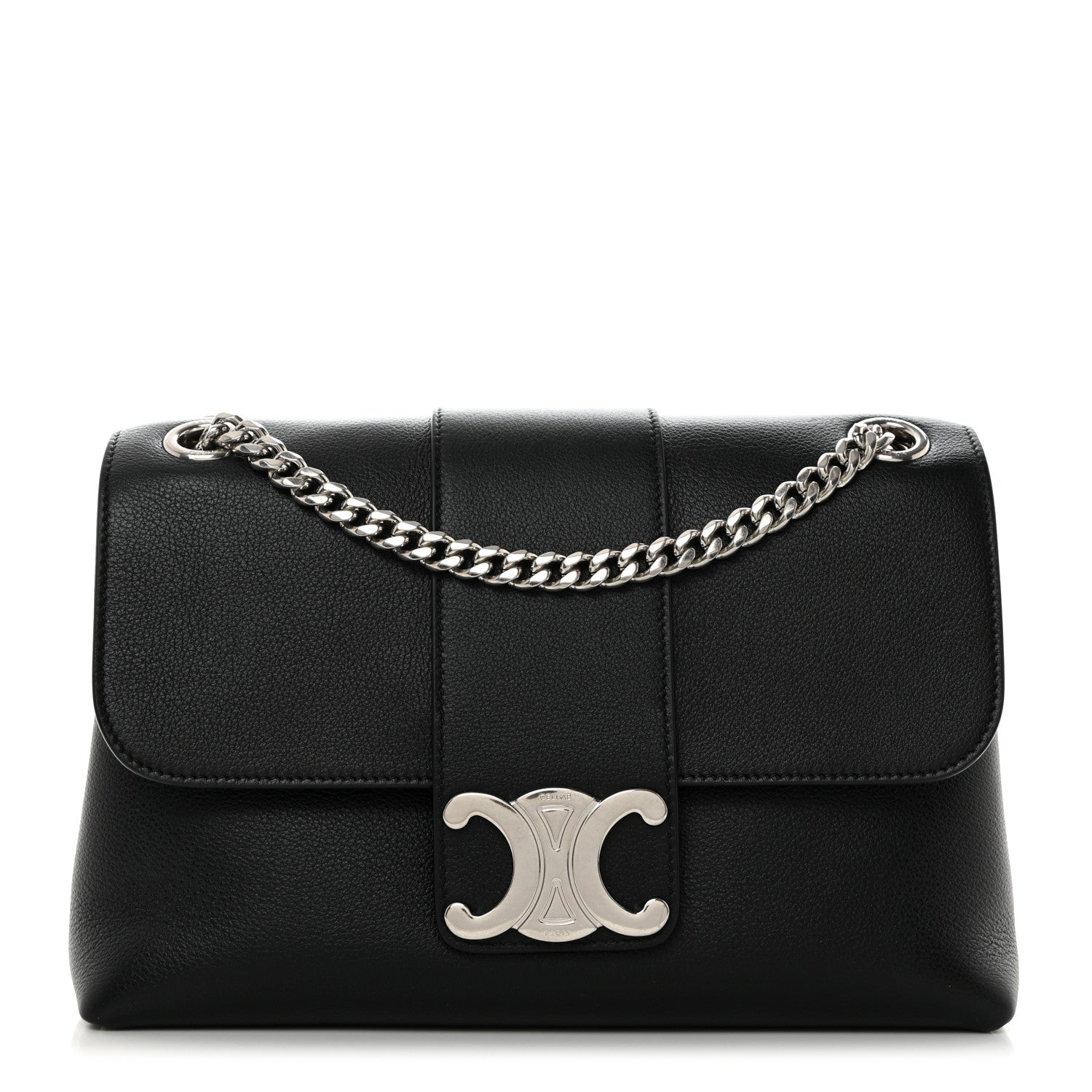 Celine Supple Calfskin Medium Victoire Bag Black 1 of 10