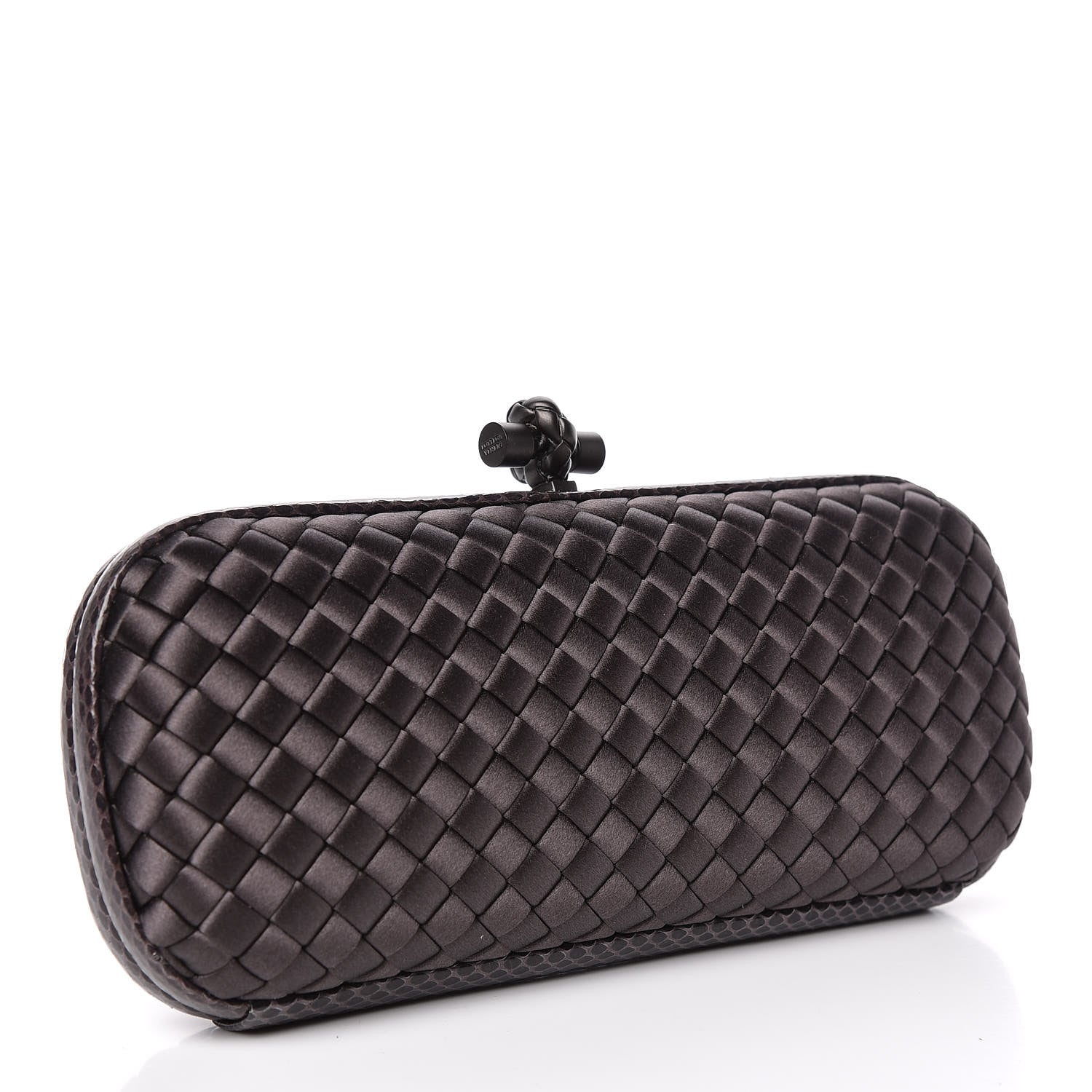 Bottega Veneta Satin Intreccio Impero Ayers Stretch Knot Clutch Quetsche 3 of 9