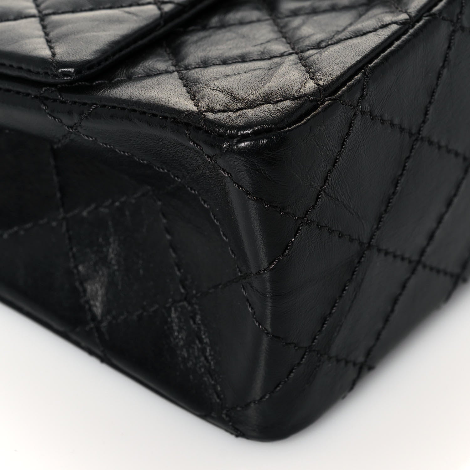 Chanel Aged Calfskin Quilted 2.55 Reissue Mini Flap Black 9 of 14