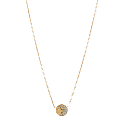 Christian Dior 18K Yellow Gold Platinum Diamond Black Onyx Mother of Pearl Rose Celeste Pendant Necklace 1 of 5