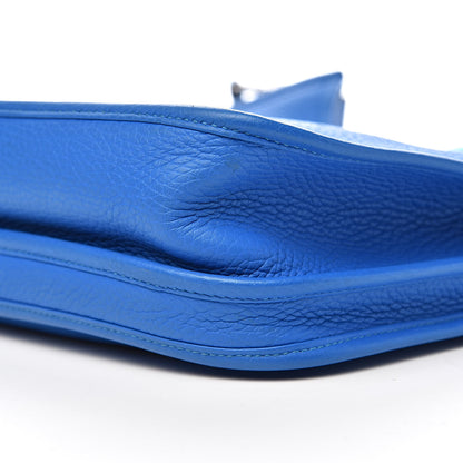 Hermes Taurillon Clemence Evelyne III PM Bleu Hydra 14 of 16