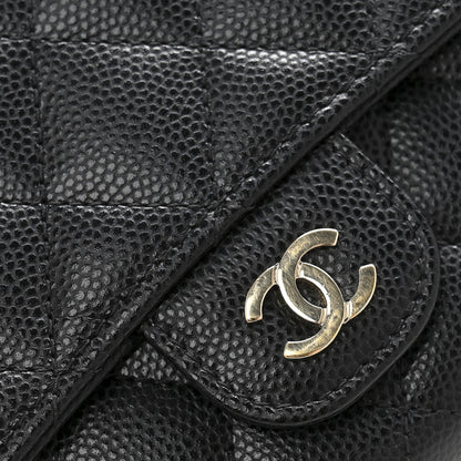 Chanel Caviar Quilted Medium Flap Wallet Black 10 of 10