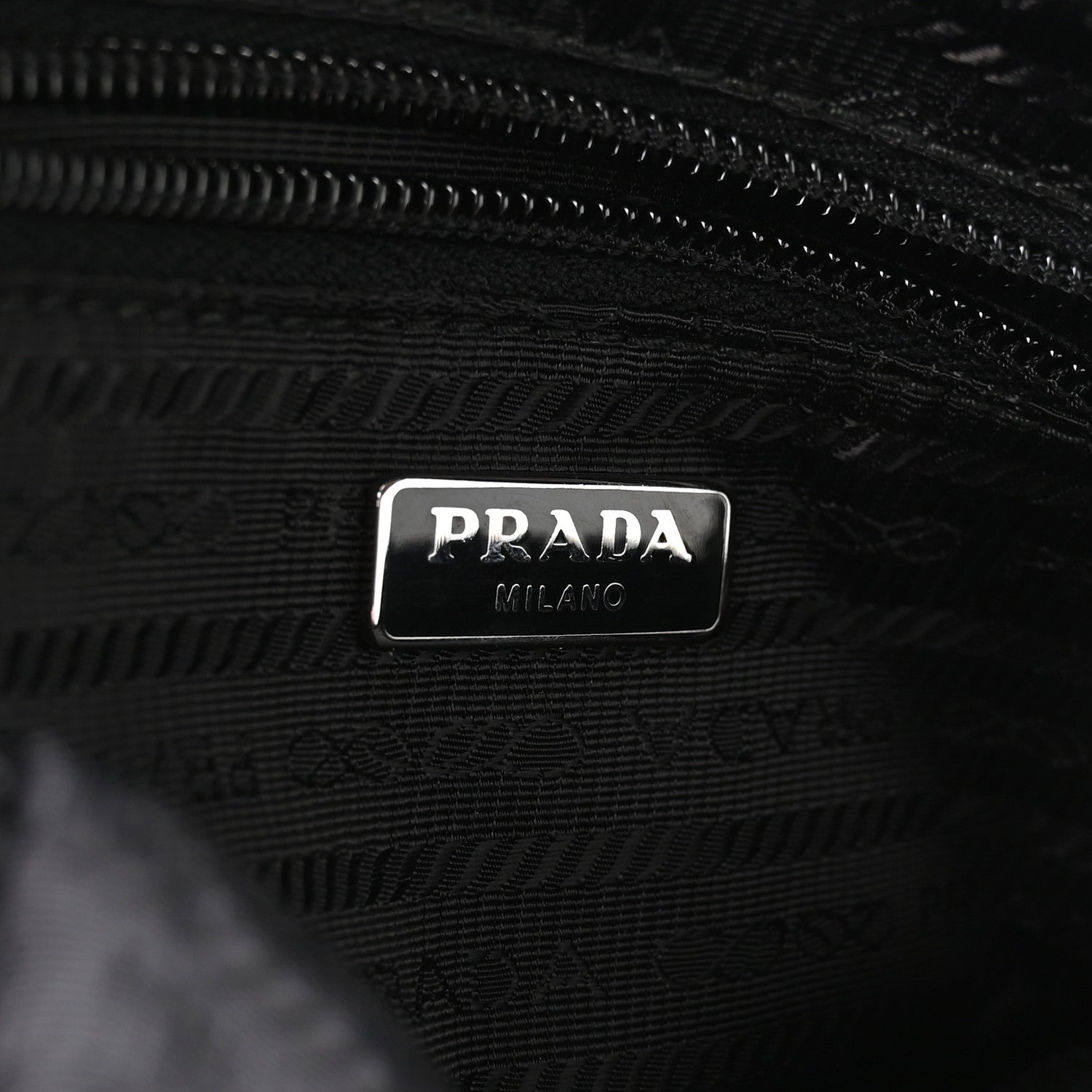 Prada Re-Nylon Saffiano Pouch Wristlet Black 6 of 8