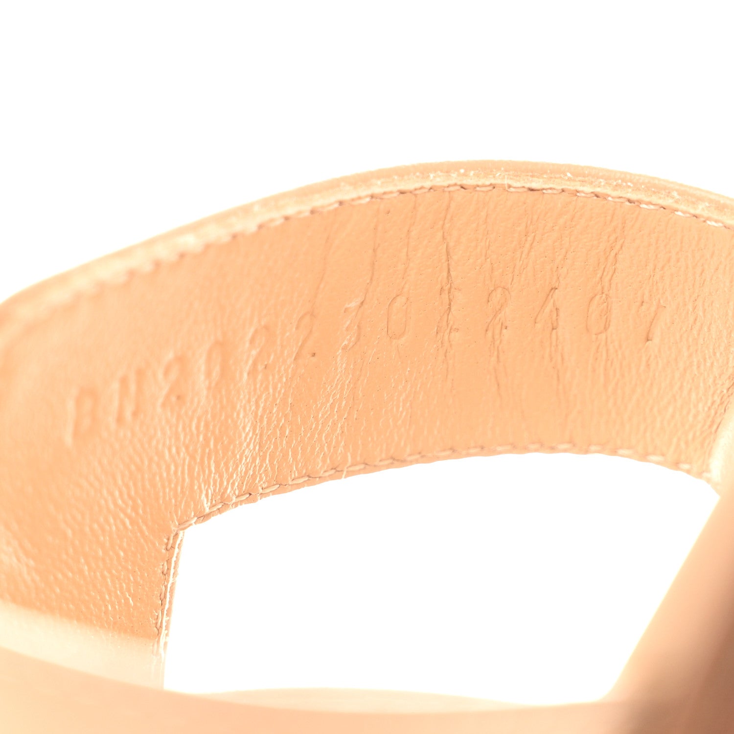 Hermes Box Calfskin Oran Sandals 37.5 Beige Nude 8 of 8